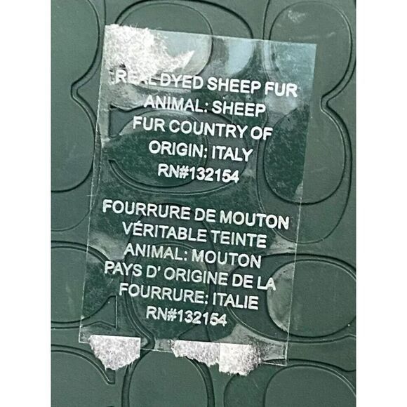 COACH Womens Sz 6B Zennie Slippers Shearling CM676 Pistachio Green Slides - Picture 8 of 8